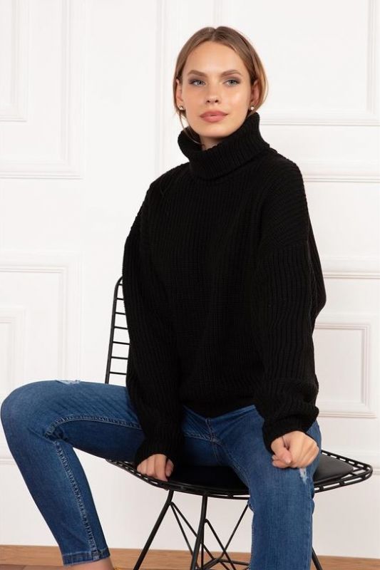 CARISMA dámský pletený svetr černý 6085