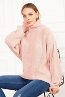 CARISMA  dámský pletený svetr růžový 6085 | 8(XS), 10(S), 12(M)