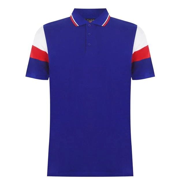 PIERRE CARDIN Cut and Sew Sleeve Polo Mens