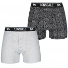 Lonsdale 2 Pack Boxers Mens | L